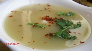 Суп-пюре из корня и стеблей сельдерея