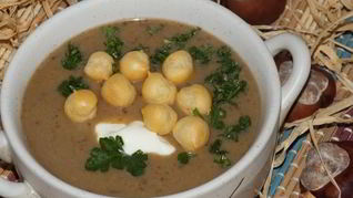 Суп-пюре из лесных грибов