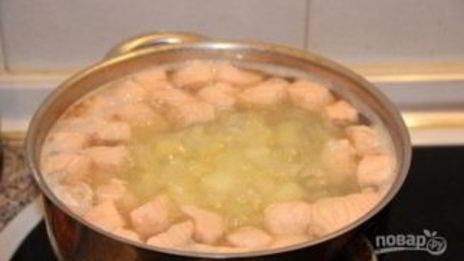 суп-пюре из лосося со сливками