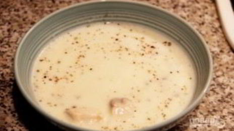 суп-пюре из лосося со сливками