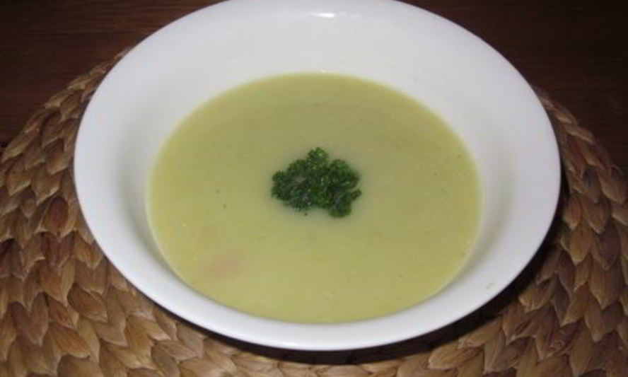 Рецепт супа-пюре из лука порея с беконом