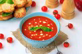 Суп-пюре из печеных томатов