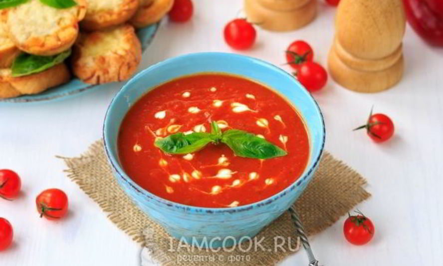 Рецепт супа-пюре из печеных томатов