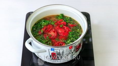 суп-пюре из печеных томатов