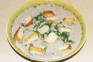 Суп пюре из шампиньонов со сливками