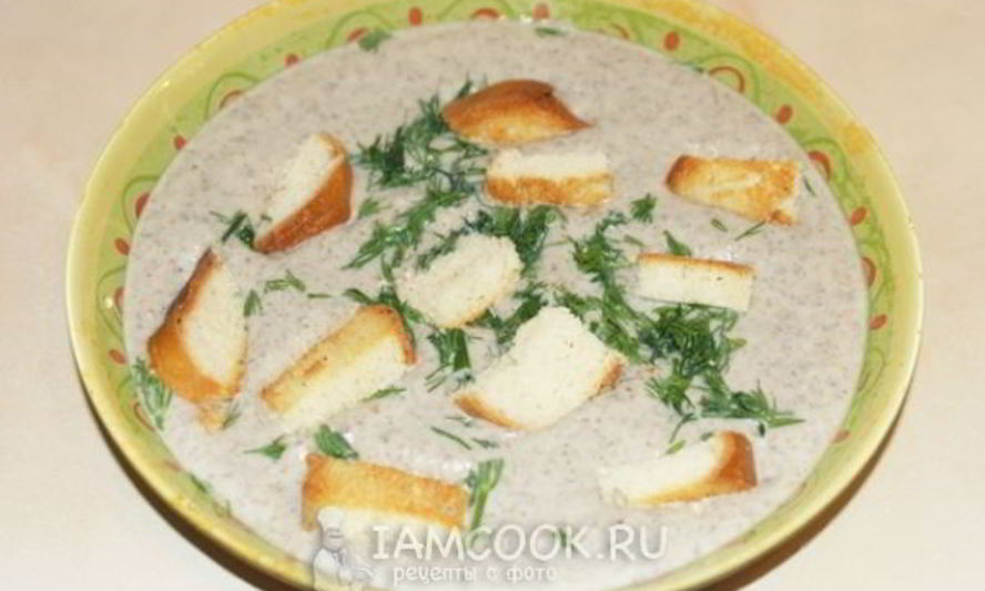 Рецепт супа пюре из шампиньонов со сливками