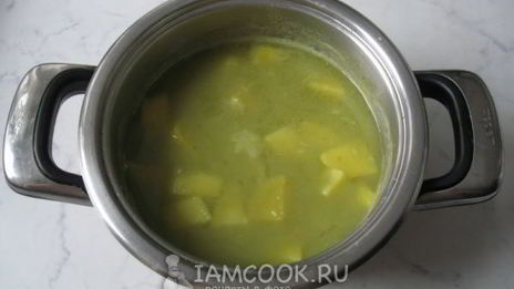 суп-пюре из сухого зеленого гороха