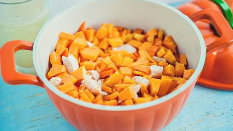 суп-пюре из тыквы с беконом