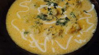 Суп-пюре из тыквы с фрикадельками