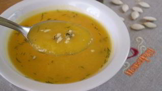 Суп-пюре из тыквы со сливками