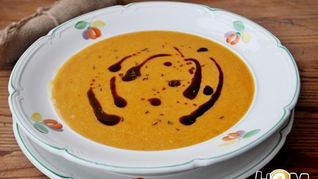 Суп-пюре из запеченной тыквы