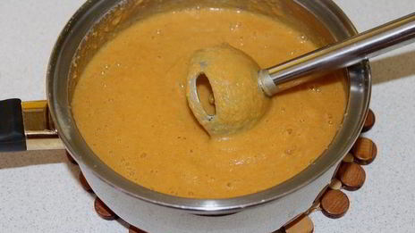 суп-пюре с чечевицей и нутом