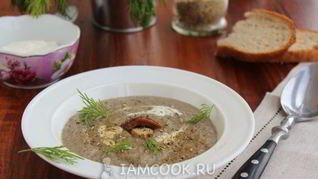 Суп-пюре с шампиньонами и картофелем