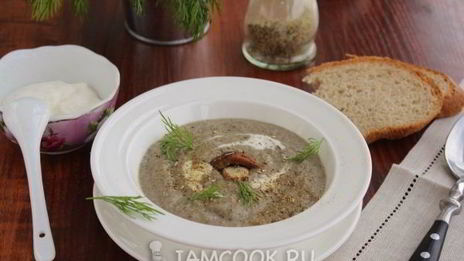 суп-пюре с шампиньонами и картофелем