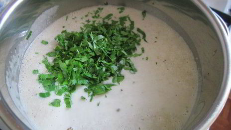 суп-пюре с цукини и грибами