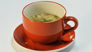 Суп-пюре со свиными ушками