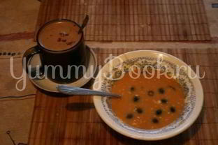 Суп-пюре томатный с брынзой