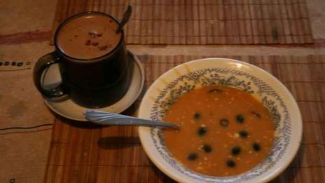 суп-пюре томатный с брынзой