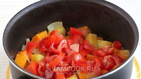 томатно-тыквенный суп-пюре с картофелем