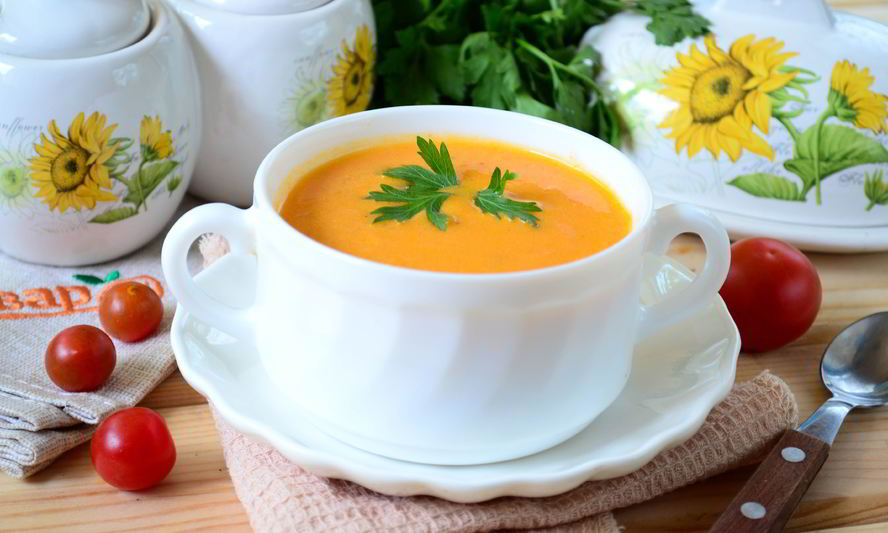 Рецепт томатного супа-пюре красная жара