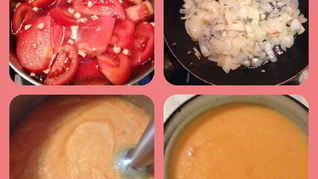 Томатный суп-пюре с сыром