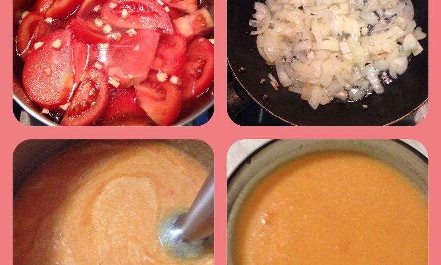 Рецепт томатного супа-пюре с сыром