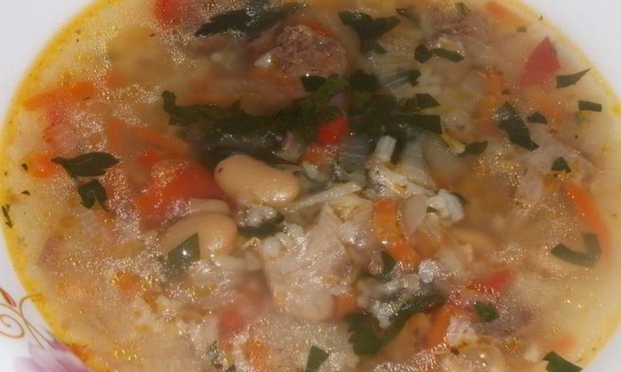 Рецепт супа рисового с фасолью