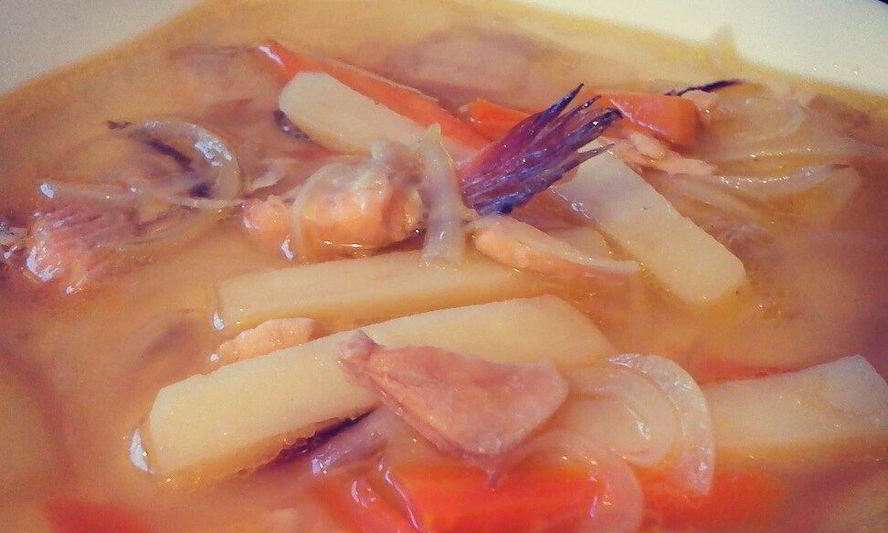 Рецепт супа с брюшками форели