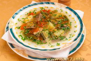 Суп с картофелем и стручковой фасолью