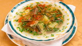 Суп с картофелем и стручковой фасолью