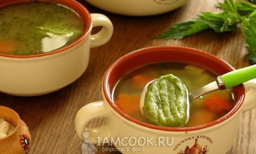 Рецепт супа с крапивными клецками