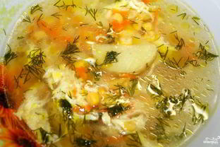 Суп с кукурузой консервированной