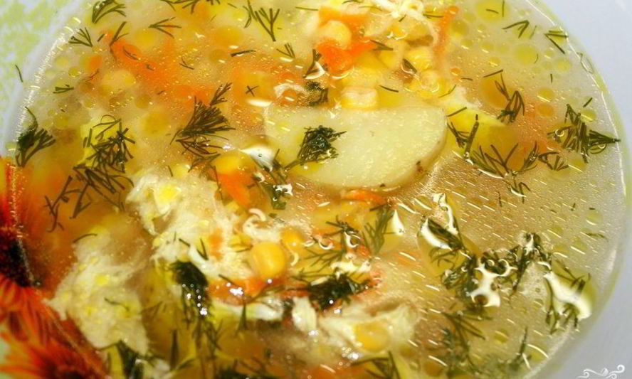Рецепт супа с кукурузой консервированной