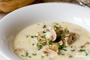 Суп с шампиньонами и курицей