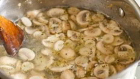 суп с шампиньонами и курицей