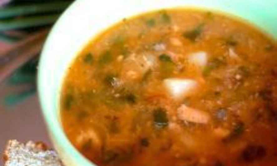 Рецепт супа с жареным лососем