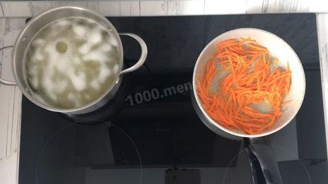 сырный суп с креветками