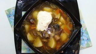 Царский суп с белыми грибами