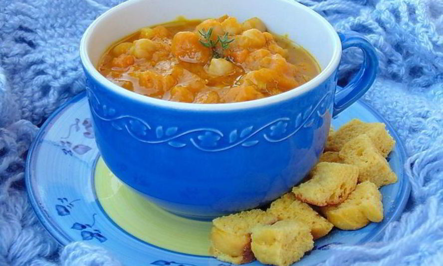 Рецепт тыквенного супа с нутом