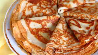 Ажурные блинчики на молоке с кипятком