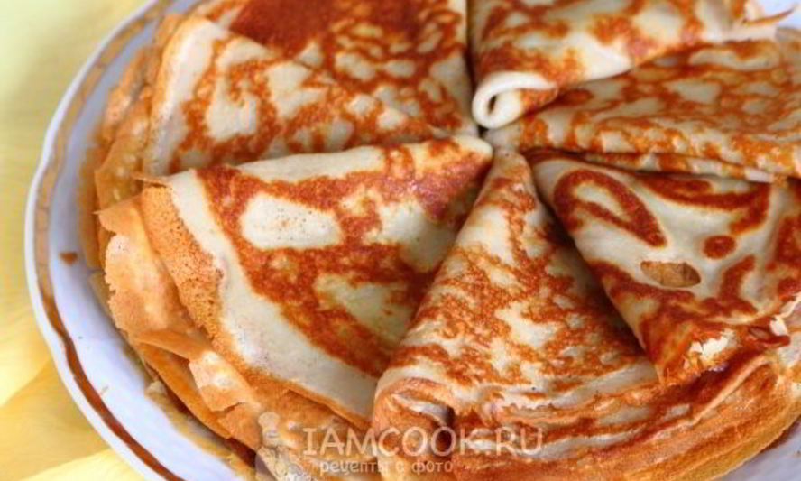 Рецепт ажурных блинчиков на молоке с кипятком