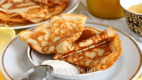 ажурные блинчики на молоке с кипятком