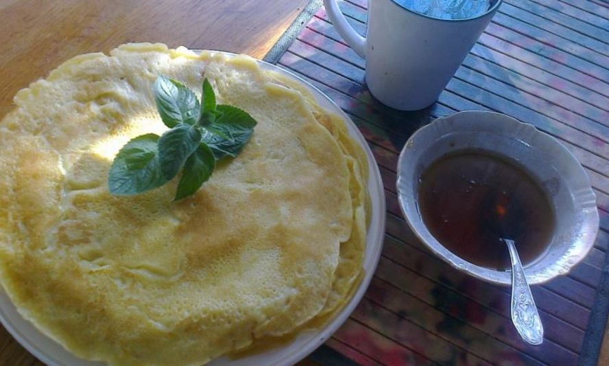 Рецепт блинчиков к мятному чаю