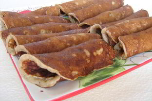 Блинчики ржаные с яблоками