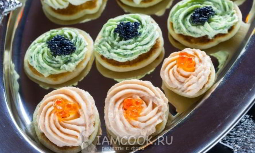 Рецепт блинчиков с икрой