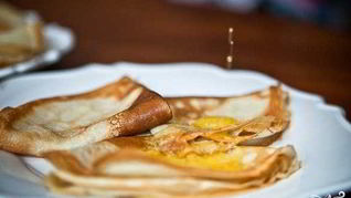 Блинчики с крахмалом на молоке