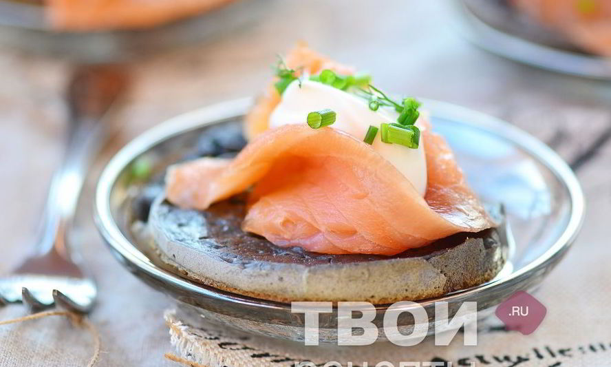 Рецепт блинчиков с семгой