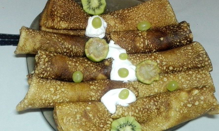 Рецепт блинчиков с творогом