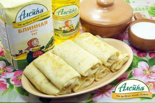 Блинчики с ветчиной и сыром