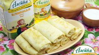 Блинчики с ветчиной и сыром